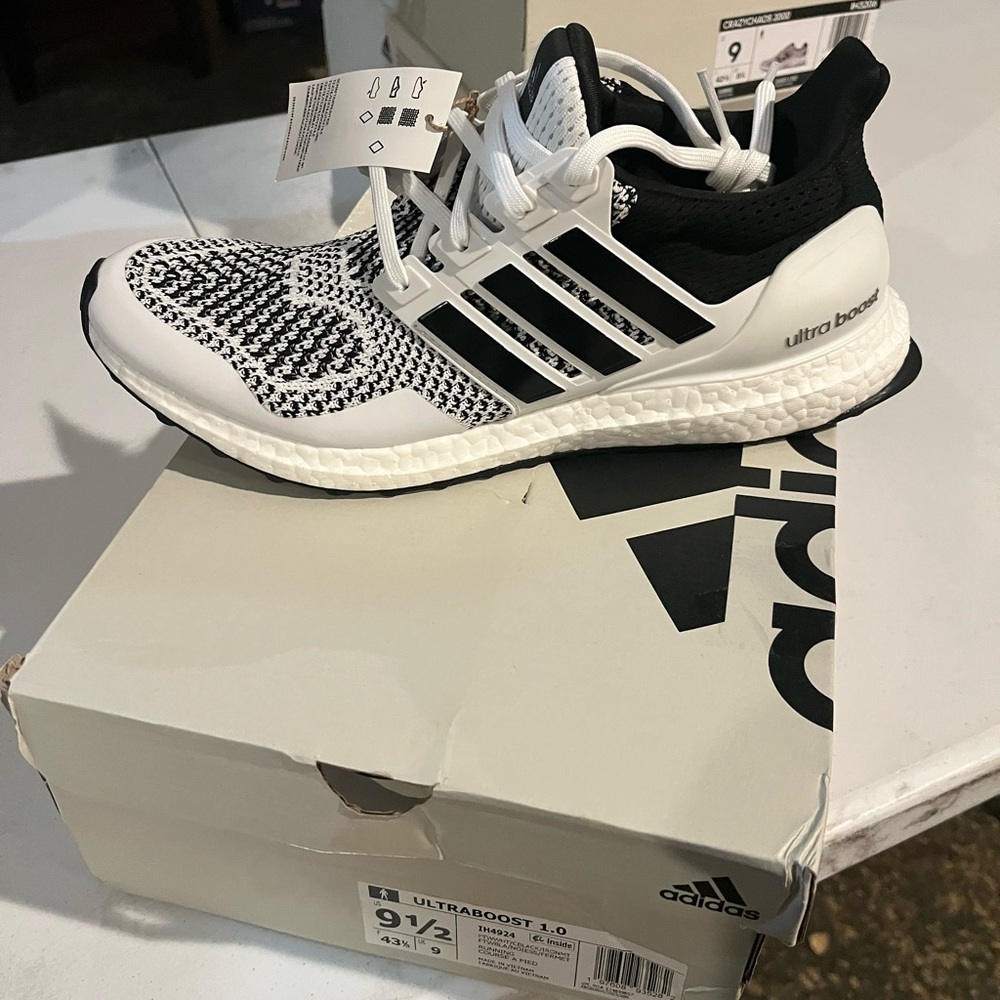 Adidas Ultraboost 1.0 Black and White Sneakers